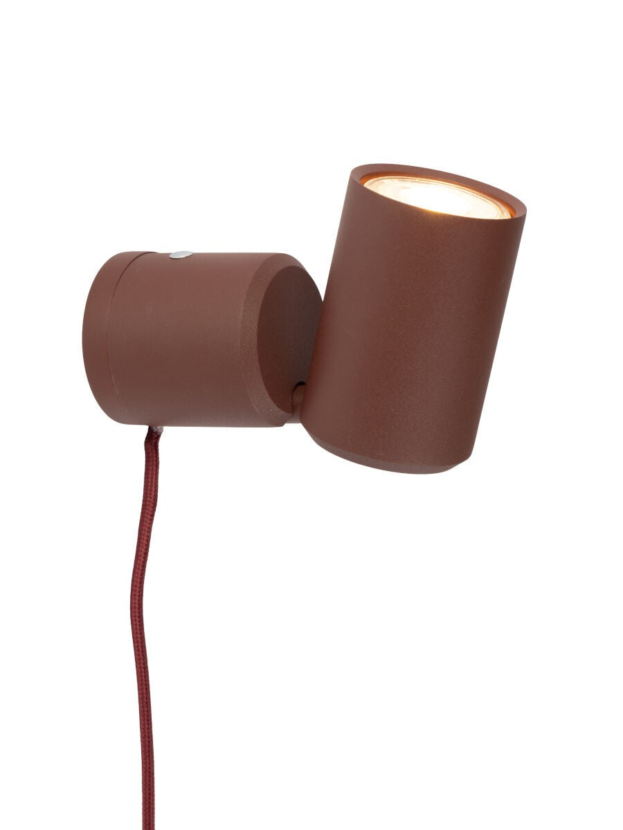 Bordeauxrode aluminium wandlamp met cilinderkap It's About RoMi Milan – afbeelding 1
