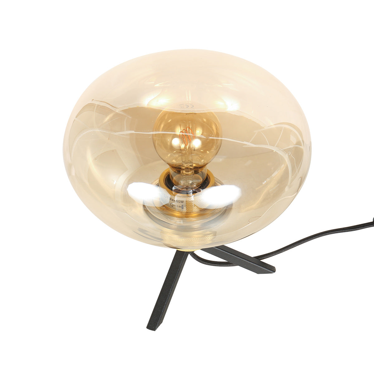 Steinhauer Reflexion bordlampe i ravfarvet glas – billede 10
