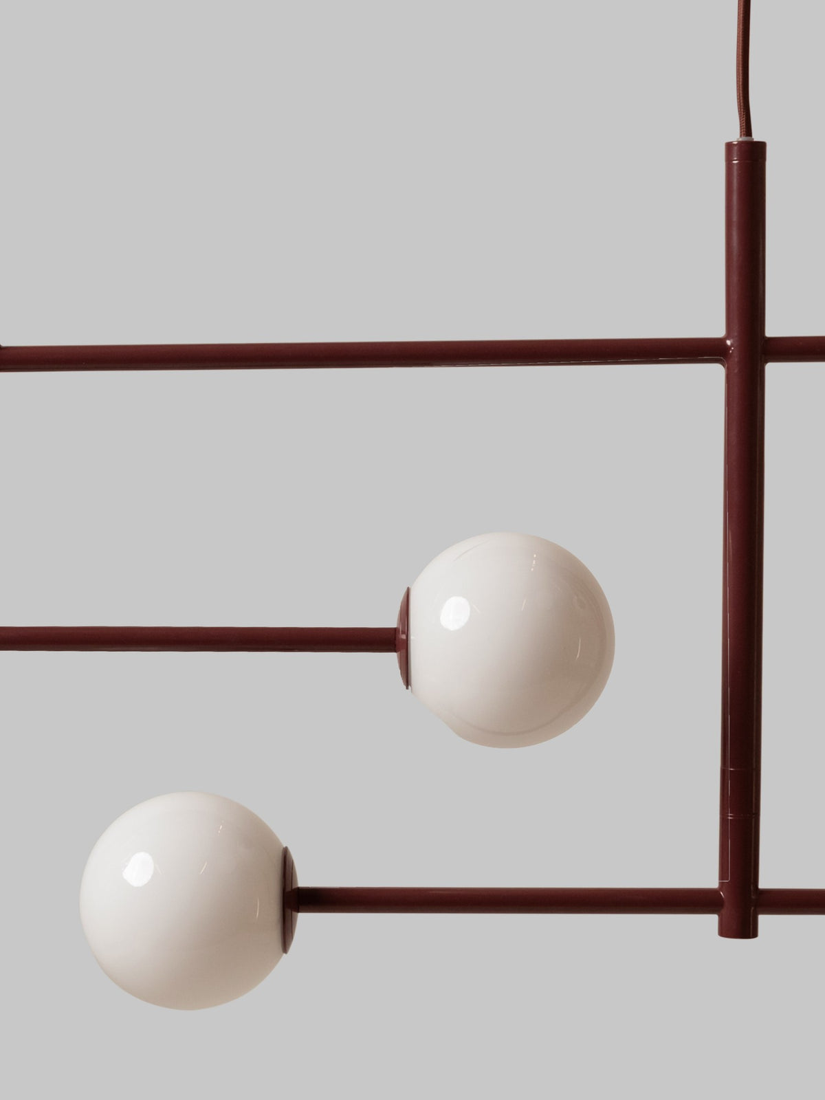 Bordeaux metalen hanglamp met glazen bollen It's About RoMi Copenhagen – afbeelding 4