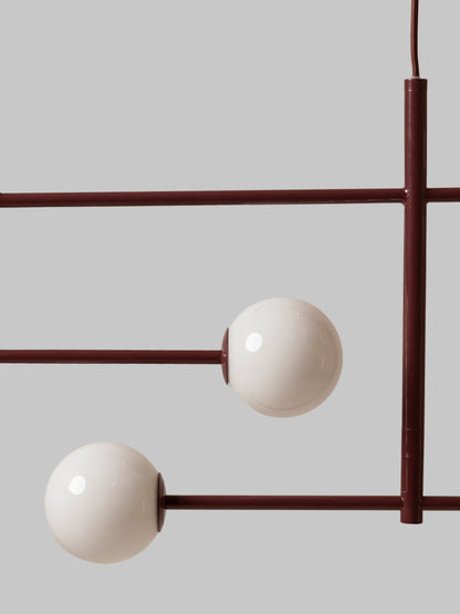 Bordeaux metalen hanglamp met glazen bollen It's About RoMi Copenhagen – afbeelding 4