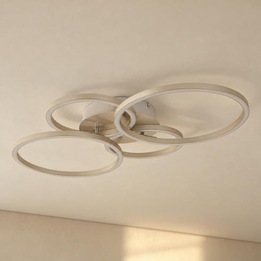 Obolg Kendy plafondlamp nikkel metaal LED – sfeerbeeld