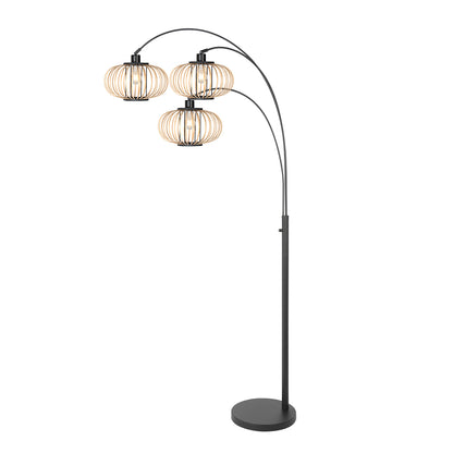 zwarte-booglamp-met-brede-bamboekap-steinhauer-sparkled-light-variant-image1