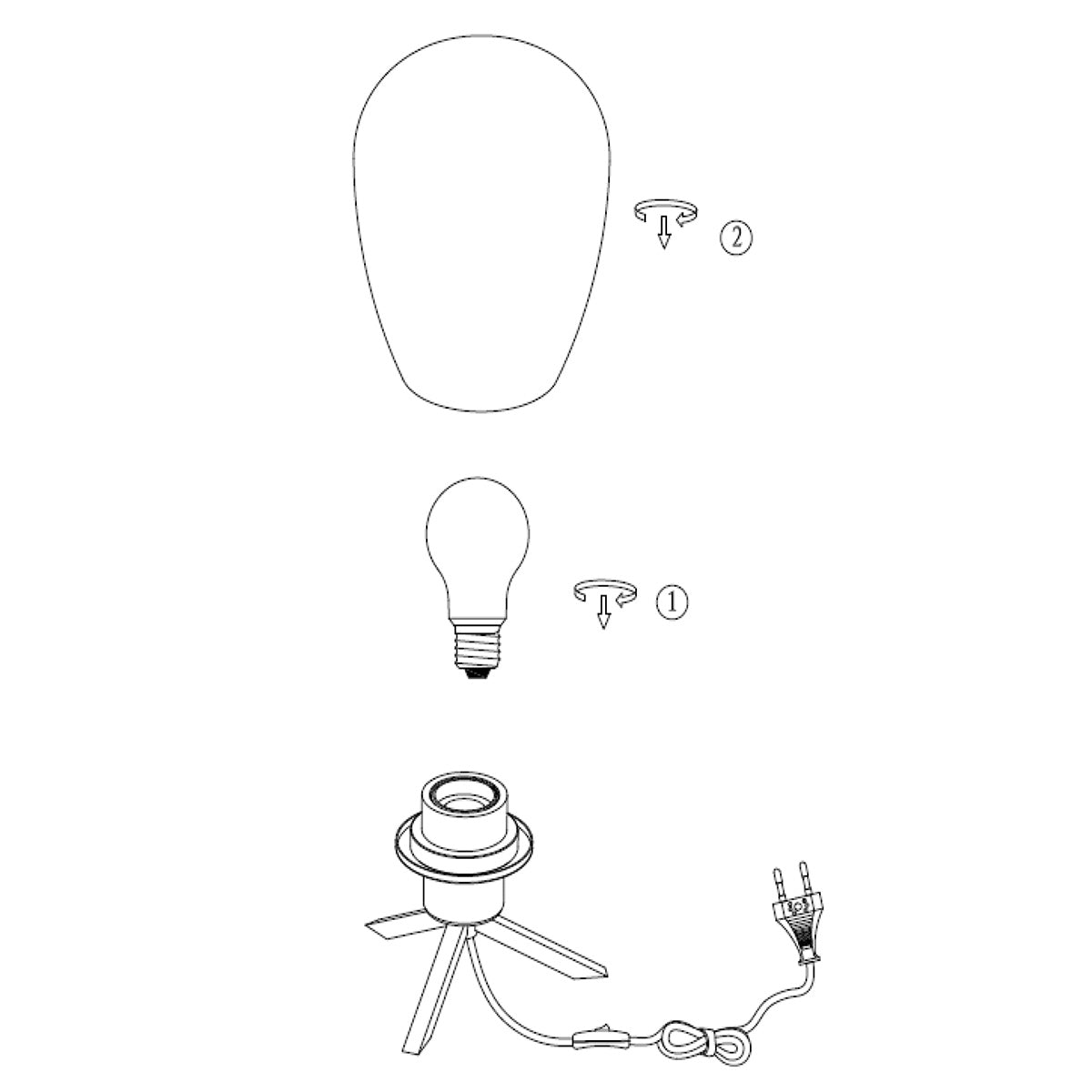 Bordslampa Reflexion i mörkt glas – Steinhauer – bild 9