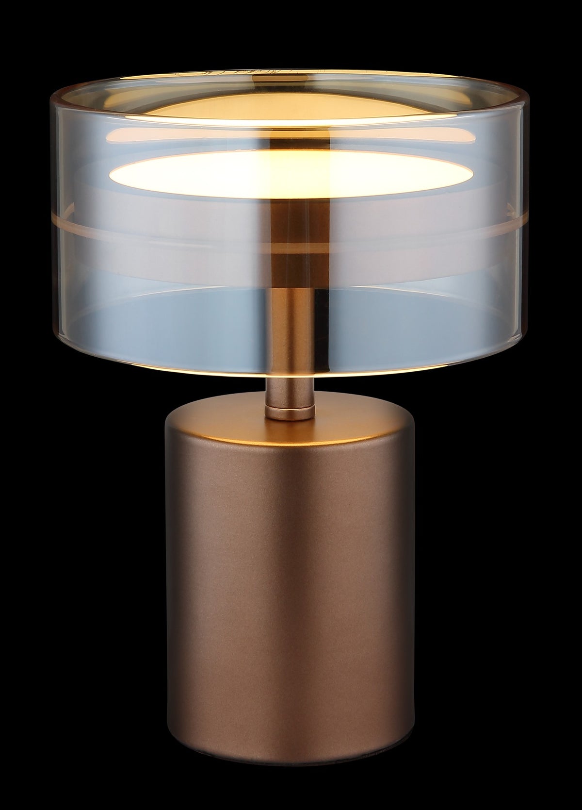 Luminária de mesa LED em vidro cor café luxuosa – imagem 4