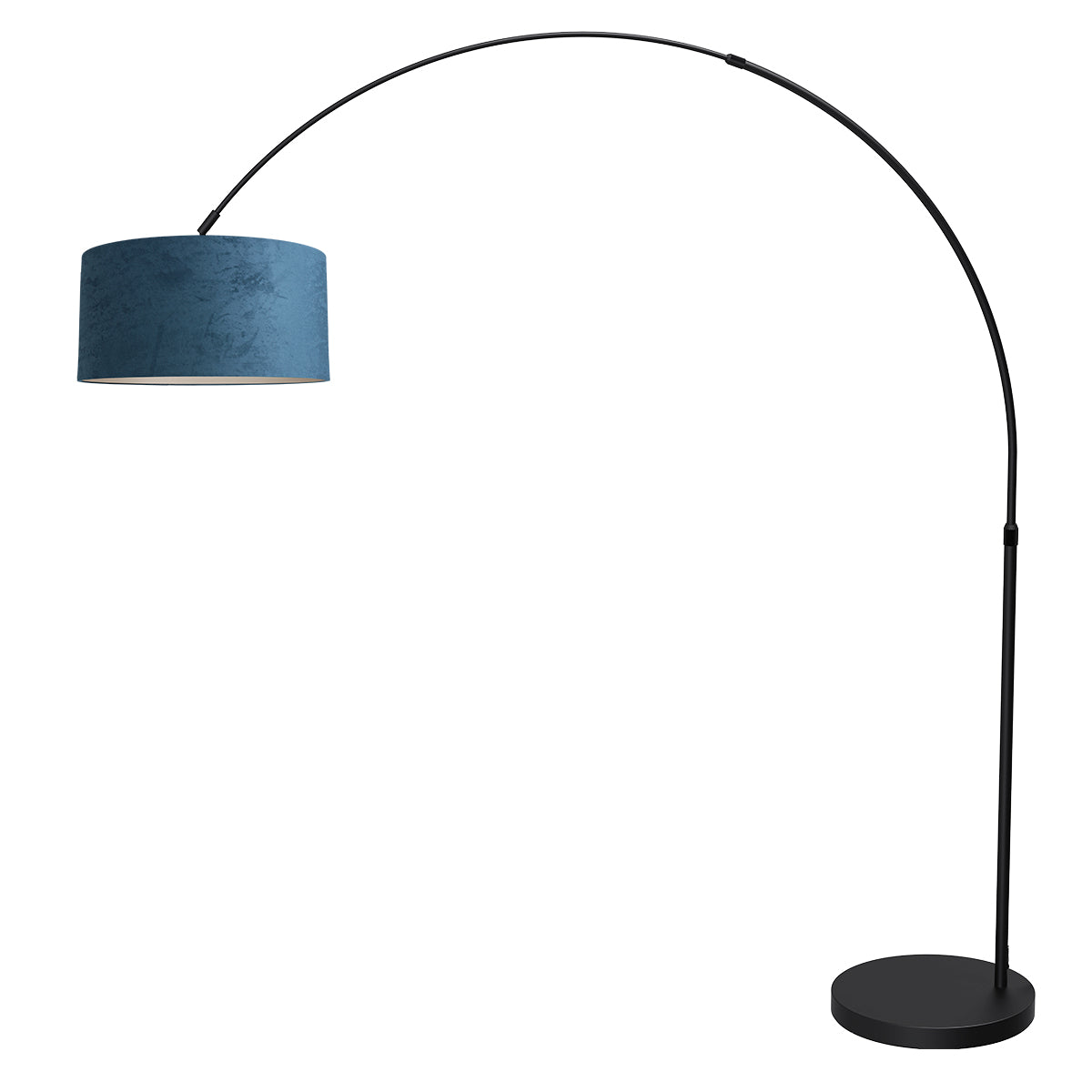 booglamp-zwart-met-blauwe-velours-kap-verstelbaar-e27-mexlite-flair-variant-image1