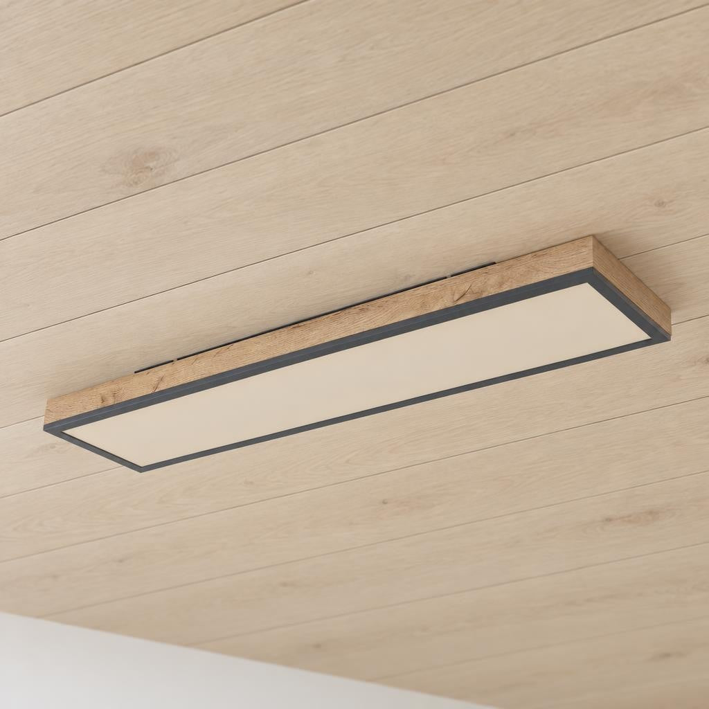 Plafon LED Doro Obolg em Alumínio Cinzento – fotografia de ambiente