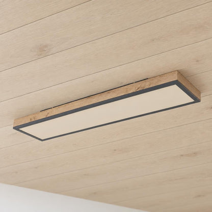 Plafon LED Doro Obolg em Alumínio Cinzento – fotografia de ambiente
