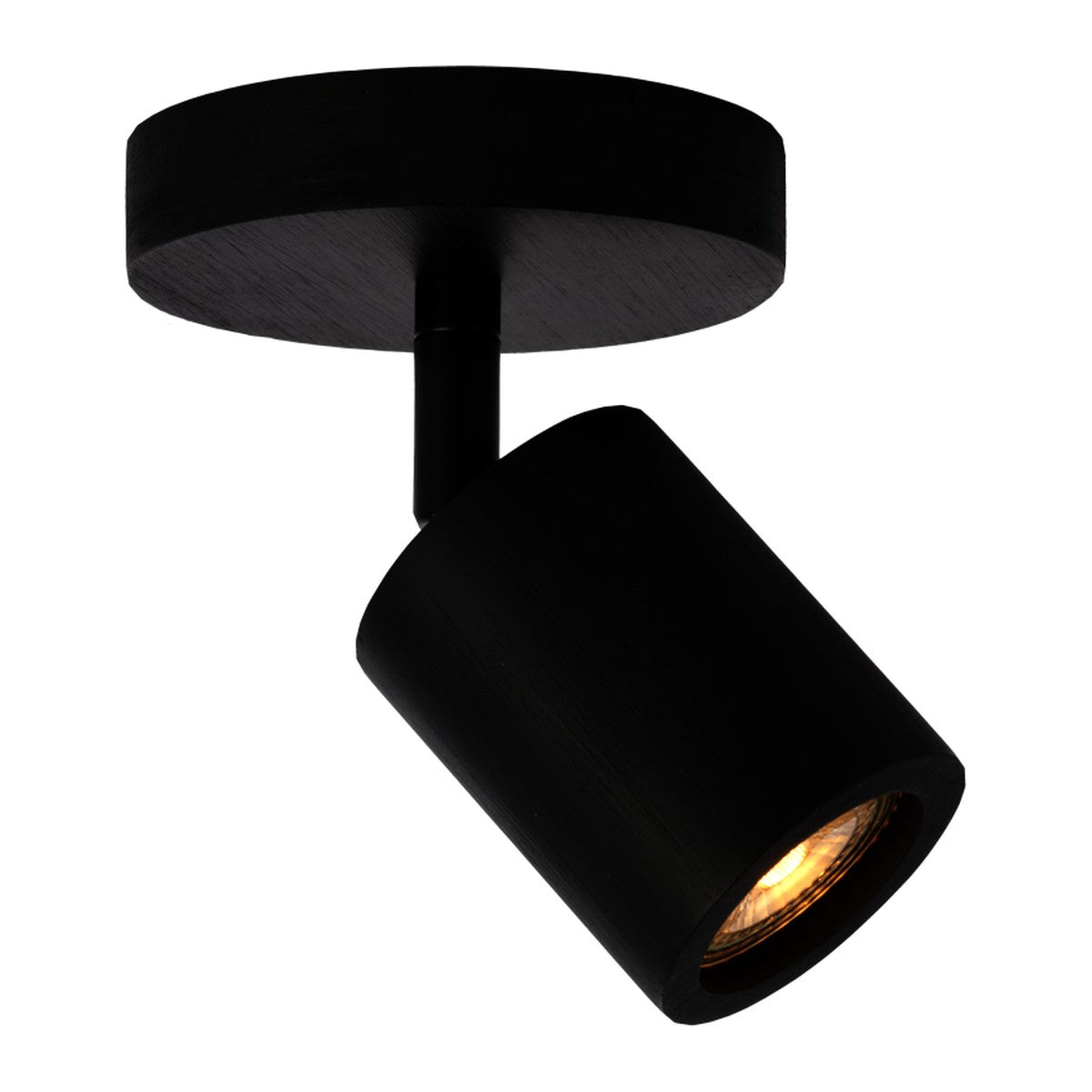Zwarte bamboe plafondlamp met richtbare spot GOOD&MOJO Java