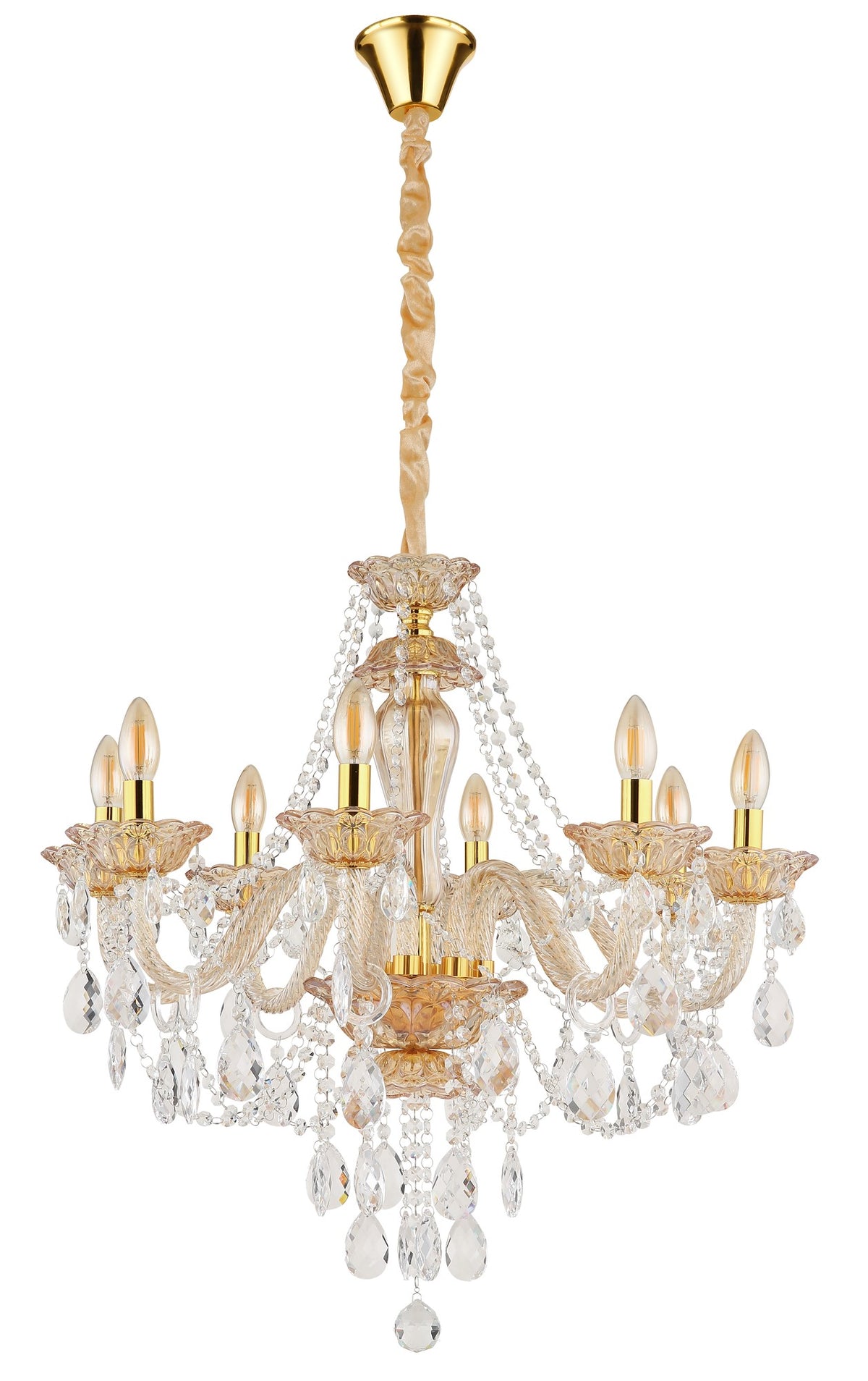 Lampadario in cristallo cromato d'atmosfera – immagine 1