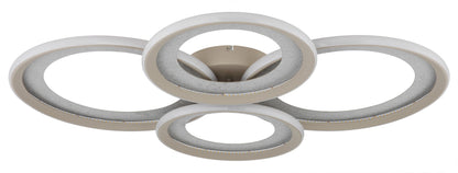Grande lampada a soffitto LED metallica color sabbia – immagine 1