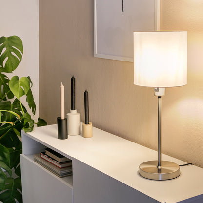 Mexlite Noor tafellamp van staal en linnen – afbeelding 2
