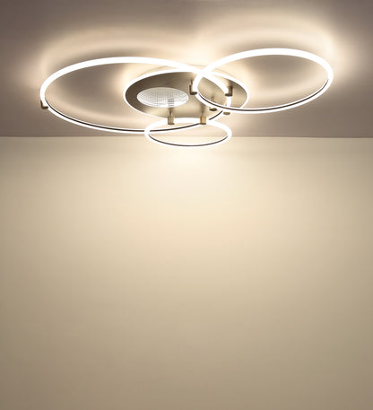 Lampadario LED in metallo bianco raffinato – immagine 8