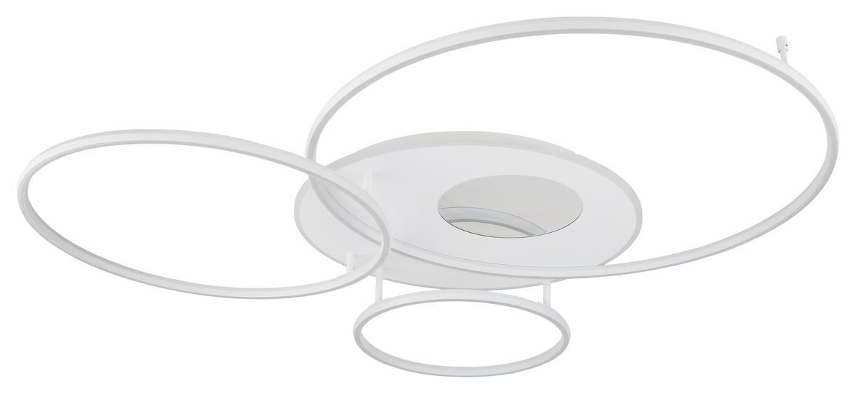 Lampada da soffitto LED elegante in metallo bianco – immagine 1