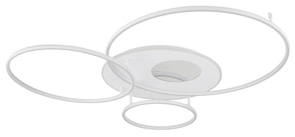 Lampada da soffitto LED elegante in metallo bianco – immagine 1