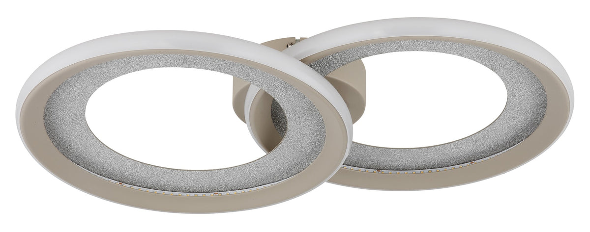 Pequena lâmpada de teto de metal LED na cor areia – imagem 1