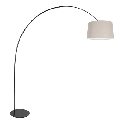 simpele-booglamp-zwart-met-grijze-kap-anne-lighting-curve-main-image
