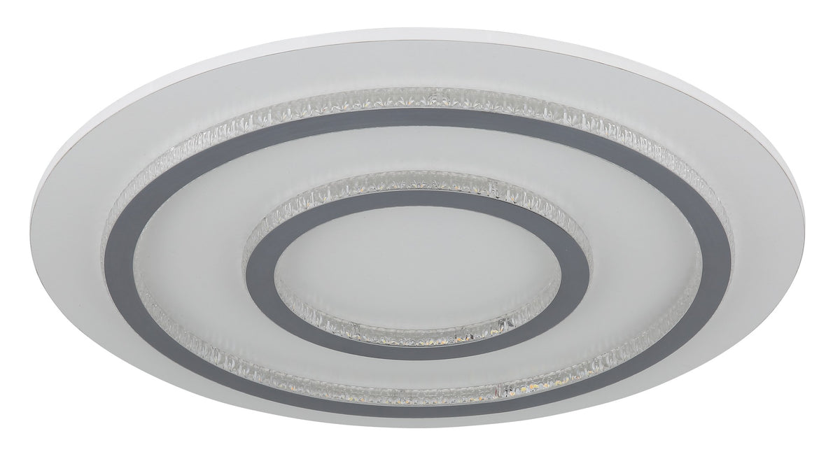 Grande lampada a soffitto LED bianca in metallo – immagine 1
