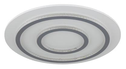 Grande lampada a soffitto LED bianca in metallo – immagine 1