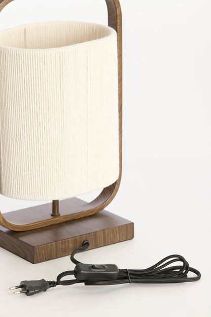 Teplá tmavě hnědá kovová stolní lampa Light & Living Lecce – obrázek 2