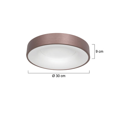 Бронзова LED плафониера Steinhauer Ringlede Ø30 см – чертеж с размери