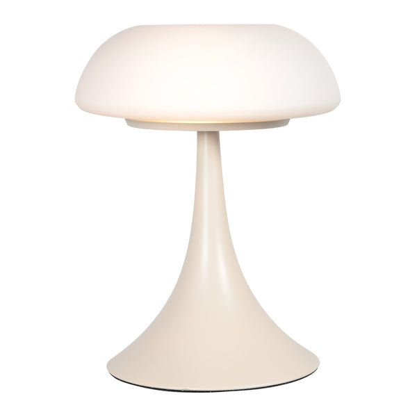 Lâmpada de mesa Crème com vidro opaco e dois pontos de luz Steinhauer Ancilla