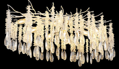 Lampadario in cristallo argento senza tempo con 10 luci – immagine 3