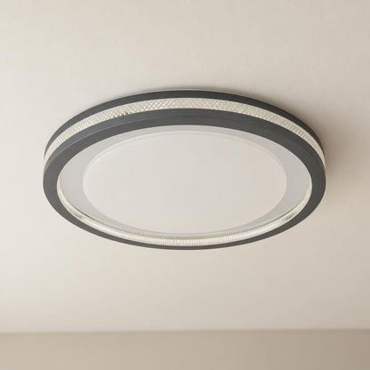 Moderné okrúhle biele stropné svietidlo Obolg Terpsa – fotografia v interiéri