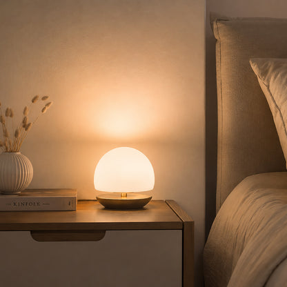 Steinhauer Ancilla bordslampa i brons med vit glaskupa – bild 2