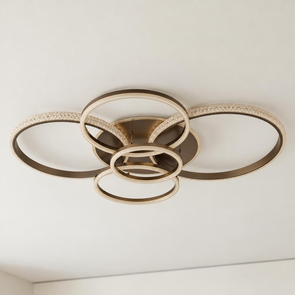Antracytowa lampa sufitowa LED Lorelei – zdjęcie aranżacyjne