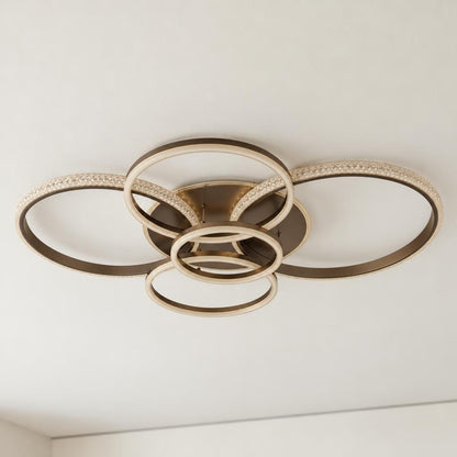 Antracytowa lampa sufitowa LED Lorelei – zdjęcie aranżacyjne