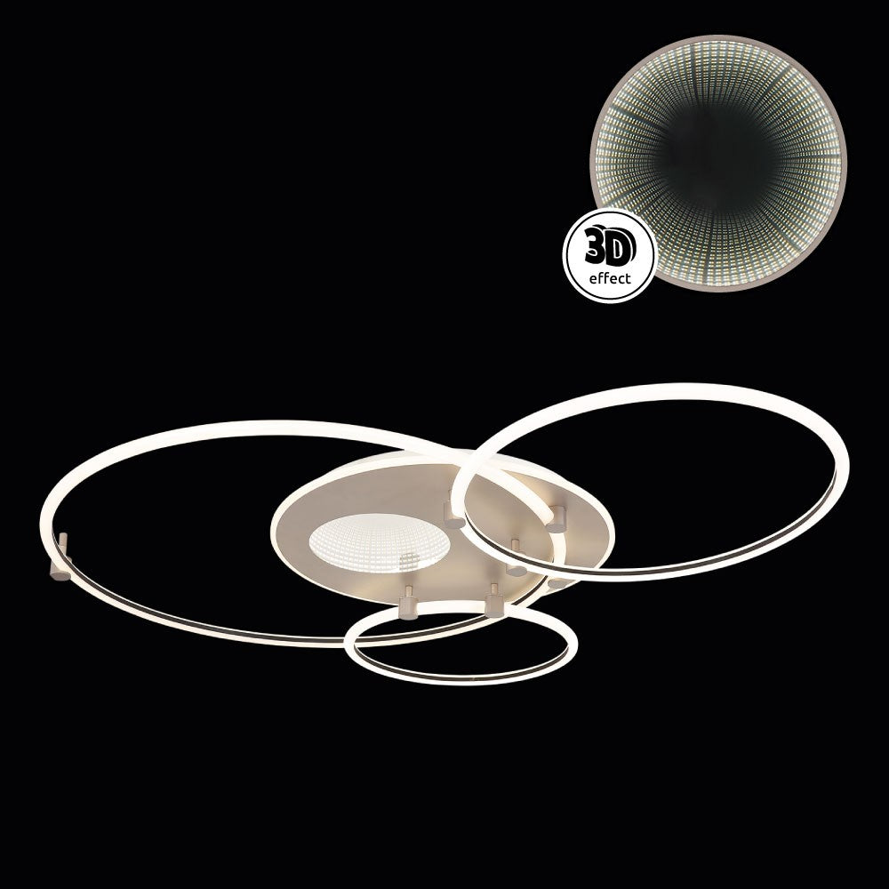 Luz de teto LED metálica branca estilosa – imagem 9