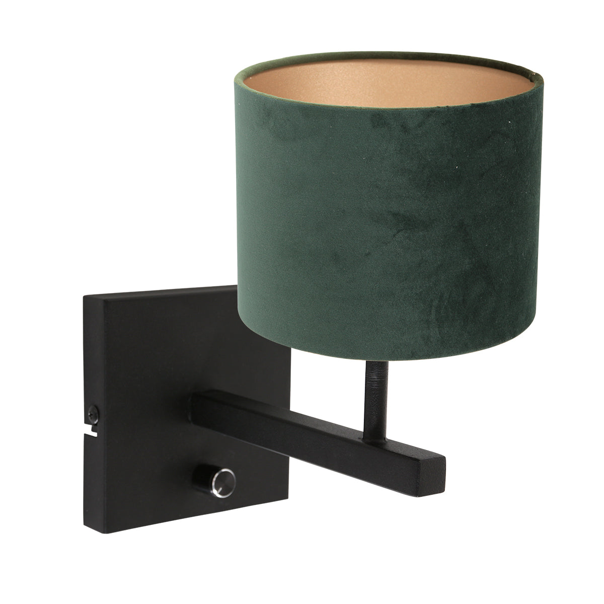 zwarte-wandlamp-met-groene-kap-steinhauer-stang-main-image
