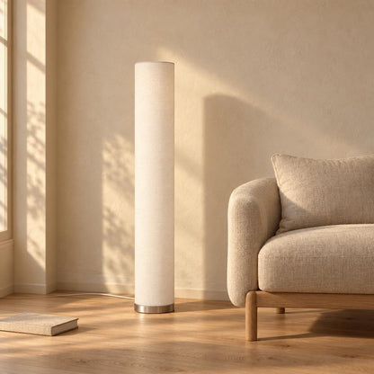 Globo Ava Classic Nickel Floor Lamp, 110 cm – lifestyle image