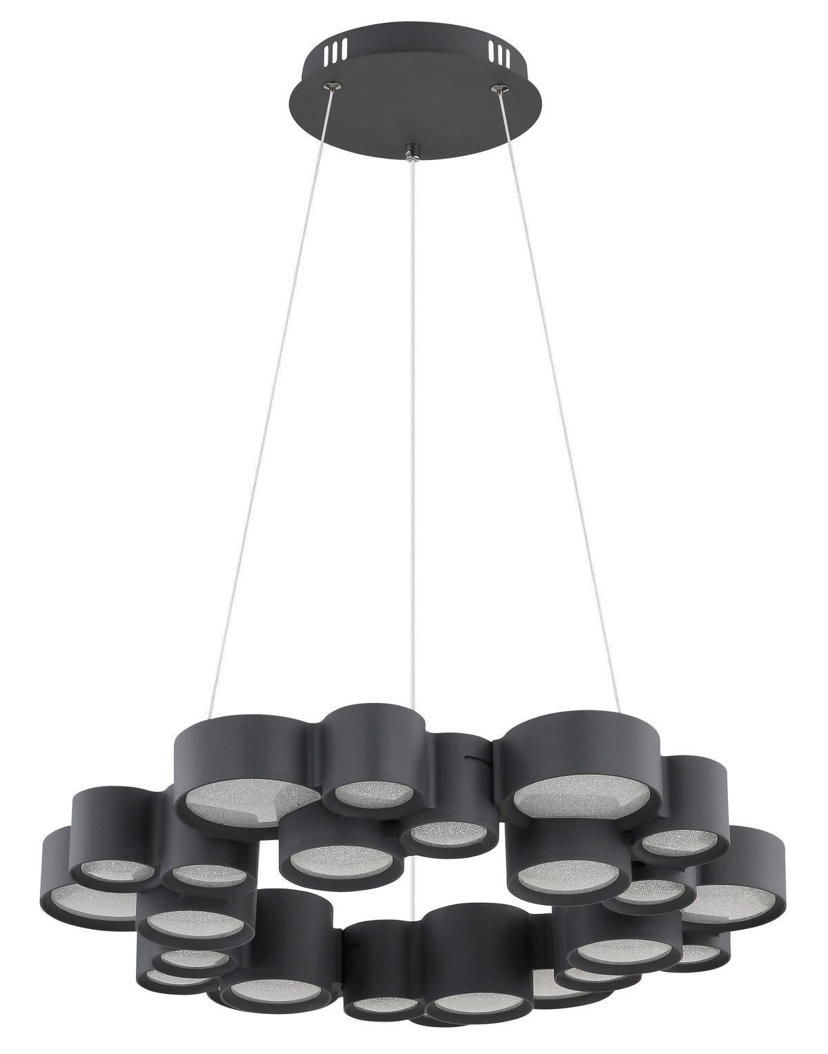 Lâmpada suspensa LED metálica moderna de cor antracite – imagem 1