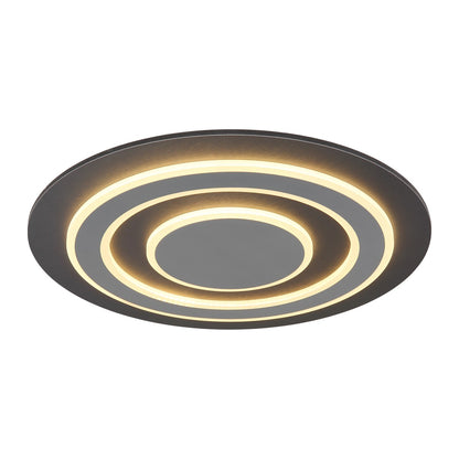 Grande lâmpada de teto de metal LED em antracite