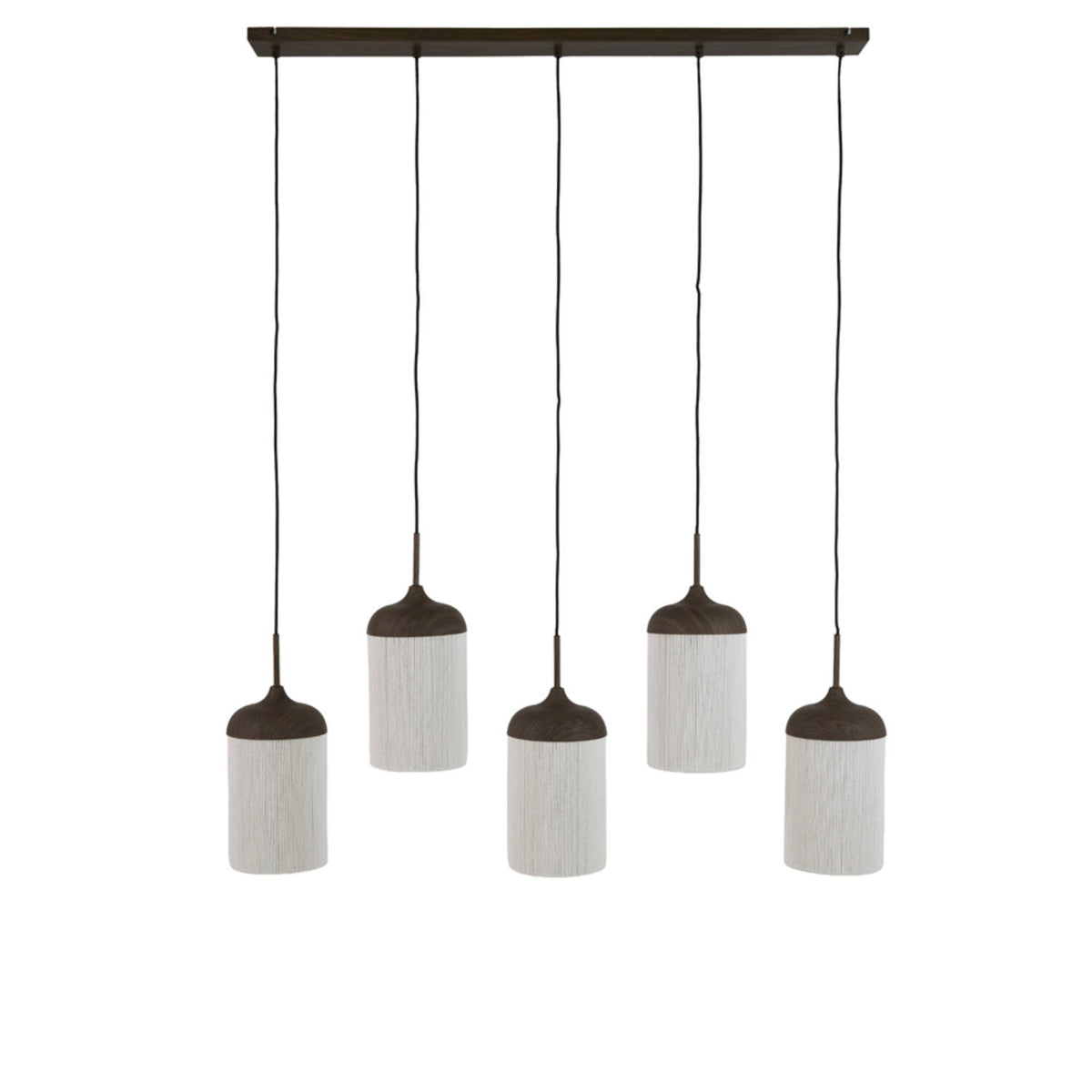 Grande lâmpada suspensa de metal marrom escuro Light & Living Dania