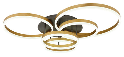 Lampada a soffitto LED in alluminio nero grande e caratteristico – immagine 5