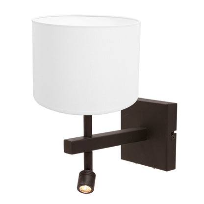 wandlamp-in-cacao-met-gouden-velours-en-apart-leeslampje-steinhauer-stang-variant-image1
