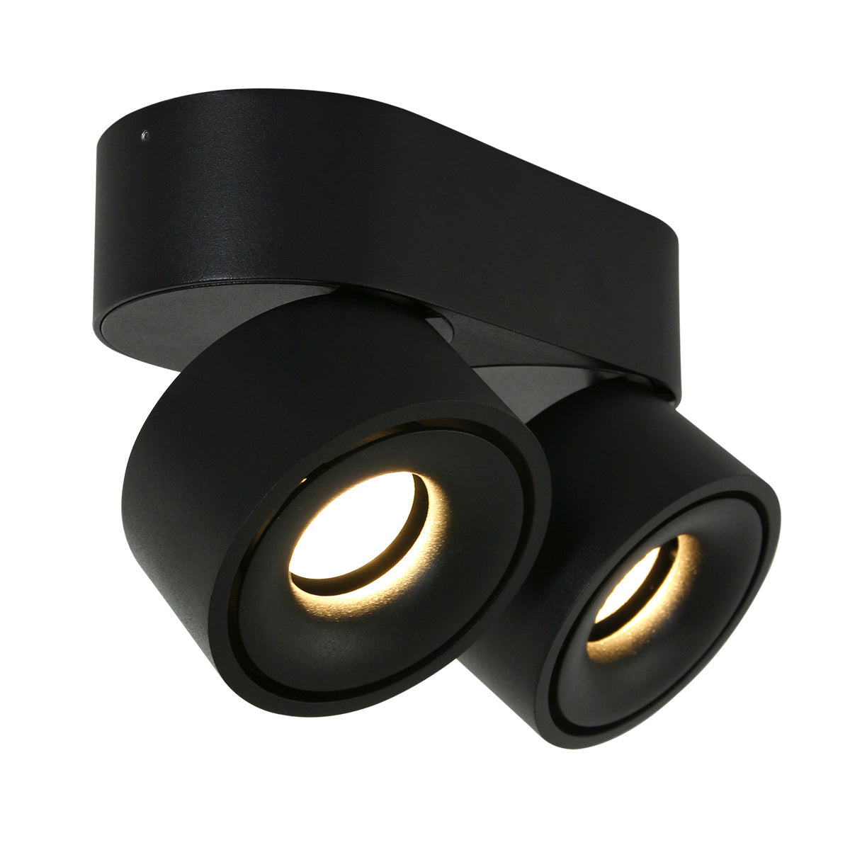 Mexlite Fez Black zwarte 2-lichts LED-opbouwspot