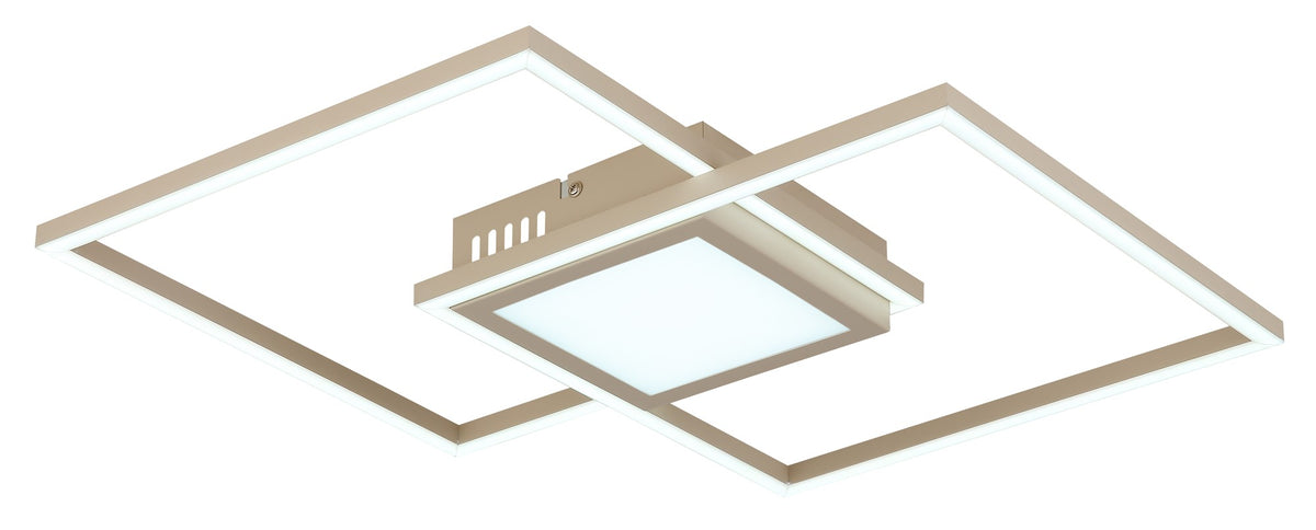 Pequeno plafon de metal LED na cor areia – imagem 5