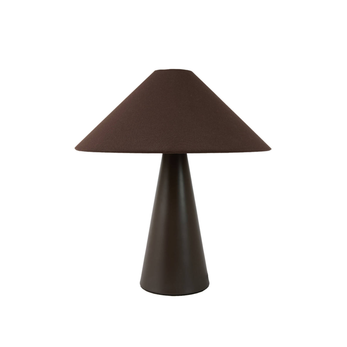 Lâmpada de mesa de linho marrom escuro estilosa Light & Living Dolore