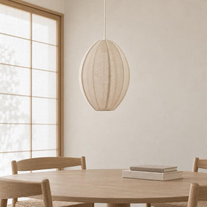 Bézs textil függőlámpa Light & Living Milatos – hangulatkép