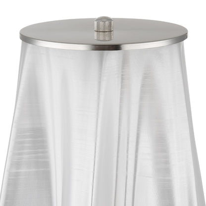 Luminária de chão metálica prateada elegante com 3 luzes – imagem 2