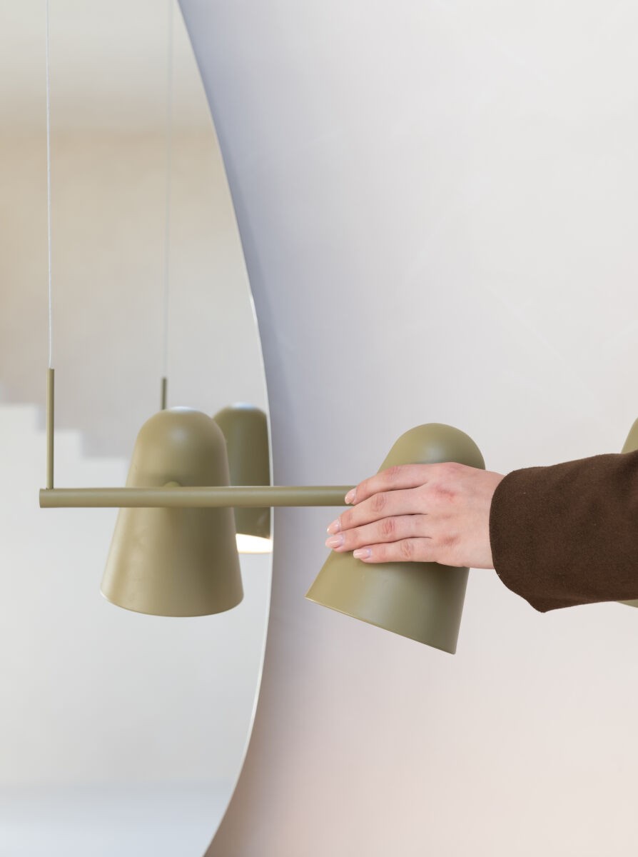 Luz pendente de 3 lâmpadas em metal verde-oliva encantadora It's About RoMi Salamanca – imagem 6