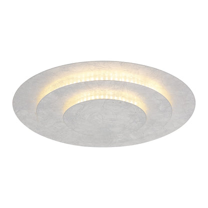 Piccola lampada a soffitto LED metallica color argento