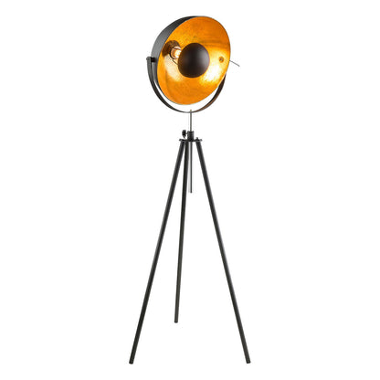 industriele-driepoot-vloerlamp-koepelkap-zwart-goud-globo-lenn-main-image