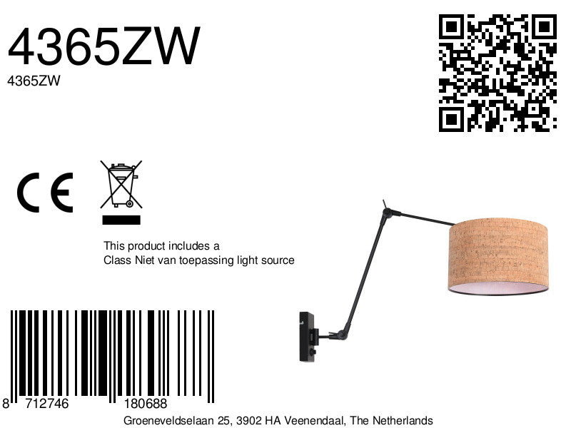zwarte-wandlamp-met-kurken-kap-en-flexibele-arm-steinhauer-prestige-chic-variant-image8a