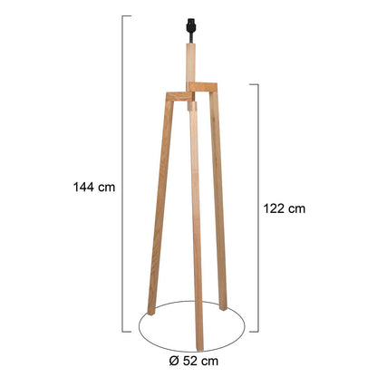 Mexlite Sabi Wooden Floor Lamp – Natural – dimension drawing