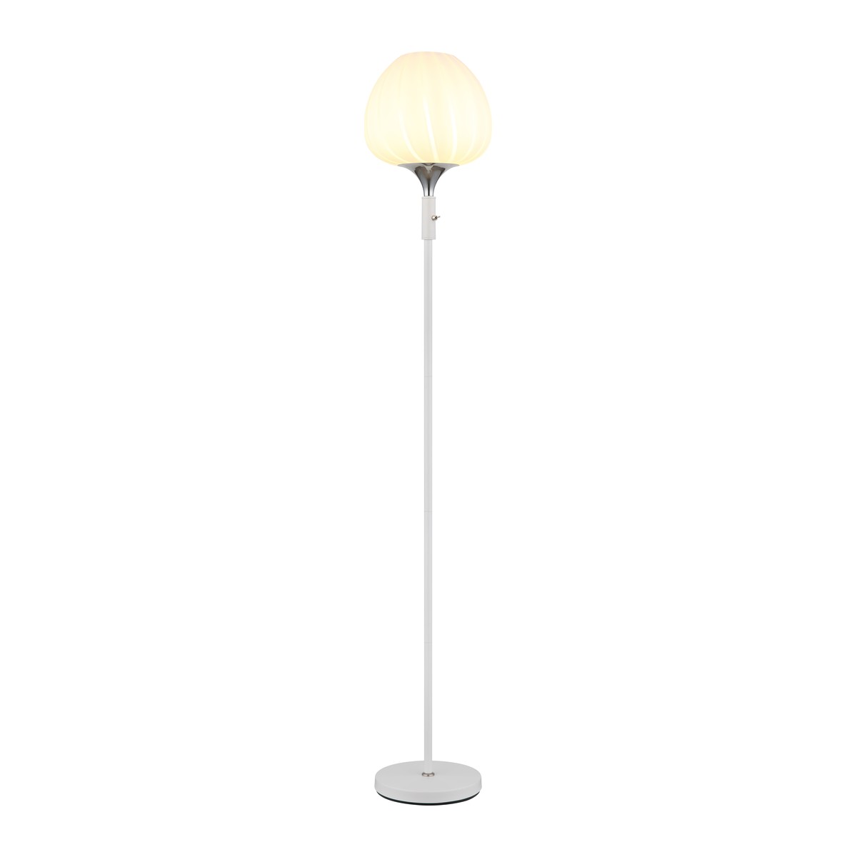 Очарователна бяла стъклена floor lamp