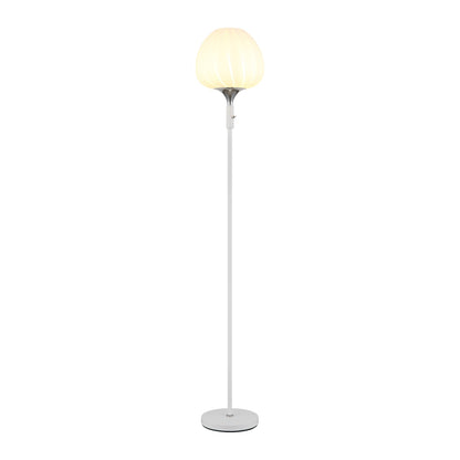 Очарователна бяла стъклена floor lamp